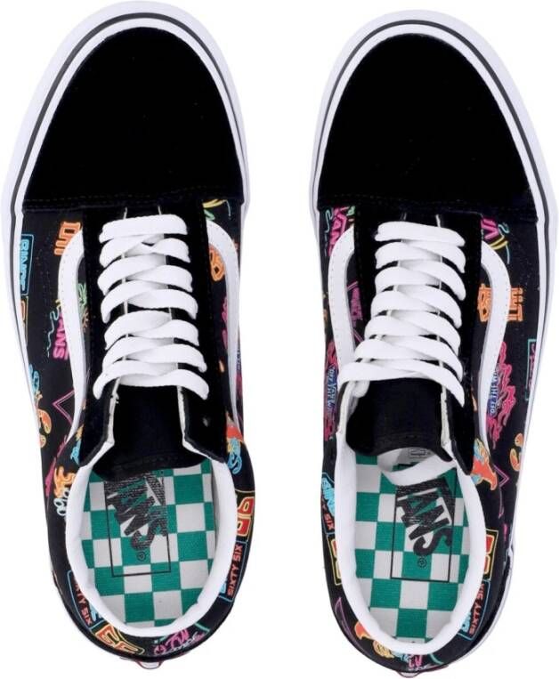 Vans Zwart Neon Lage Sneaker Black Heren