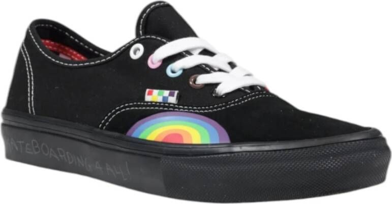 Vans Zwarte Leren Schoenen voor Vrouwen Black Dames