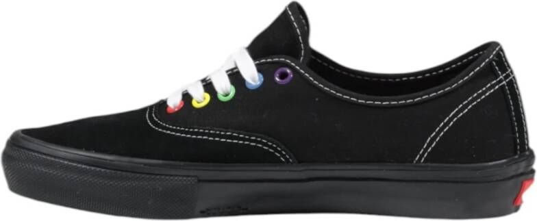 Vans Zwarte Leren Schoenen voor Vrouwen Black Dames