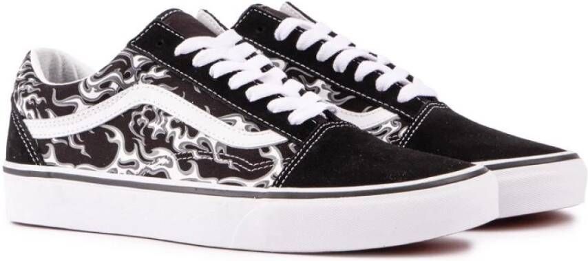 Vans Zwarte Leren Sneakers met Logo Ontwerp Black Heren