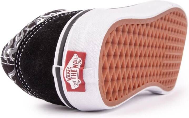 Vans Zwarte Leren Sneakers met Logo Ontwerp Black Heren