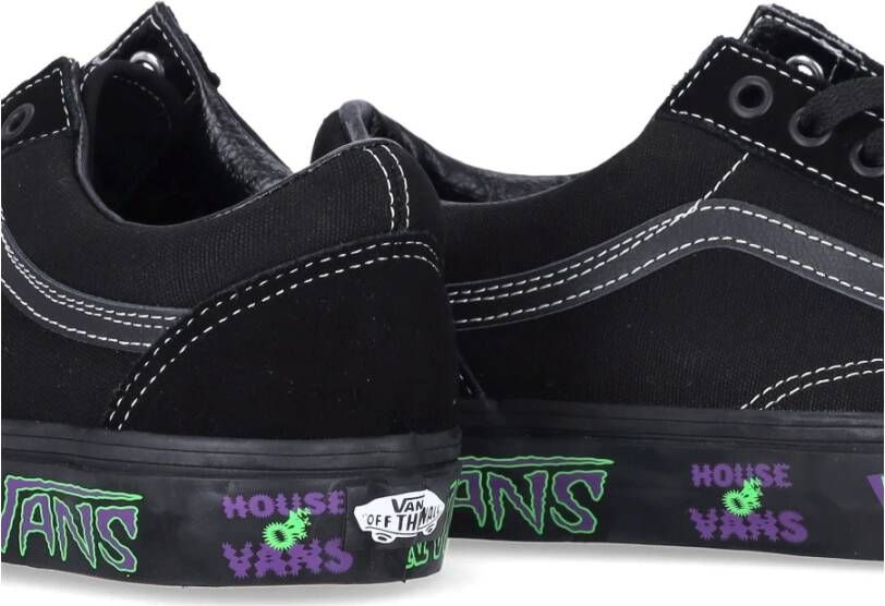 Vans Zwarte Low-Top Sneaker met Iconische Strepen Black Heren