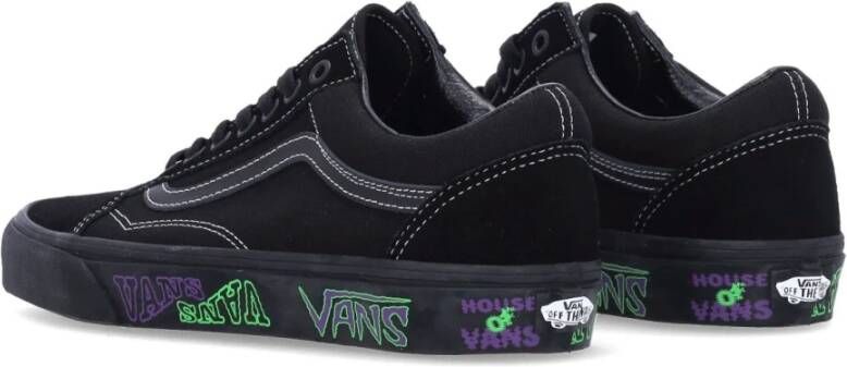 Vans Zwarte Low-Top Sneaker met Iconische Strepen Black Heren