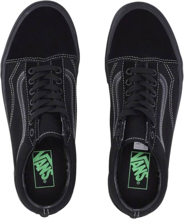 Vans Zwarte Low-Top Sneaker met Iconische Strepen Black Heren