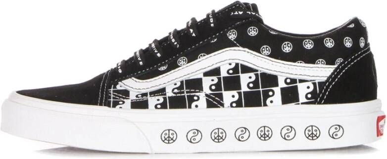 Vans Zwart Wit Lage Sneaker met Logo Black Dames