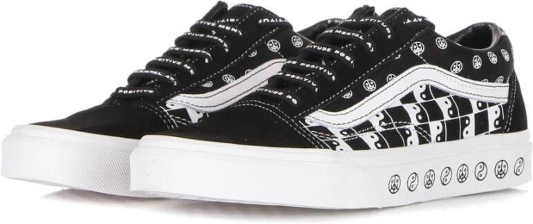 Vans Zwart Wit Lage Sneaker met Logo Black Dames