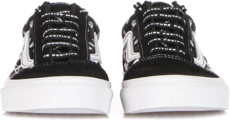 Vans Zwart Wit Lage Sneaker met Logo Black Dames