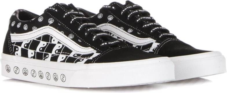 Vans Zwart Wit Lage Sneaker met Logo Black Dames