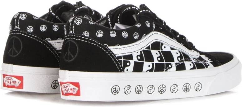 Vans Zwart Wit Lage Sneaker met Logo Black Dames