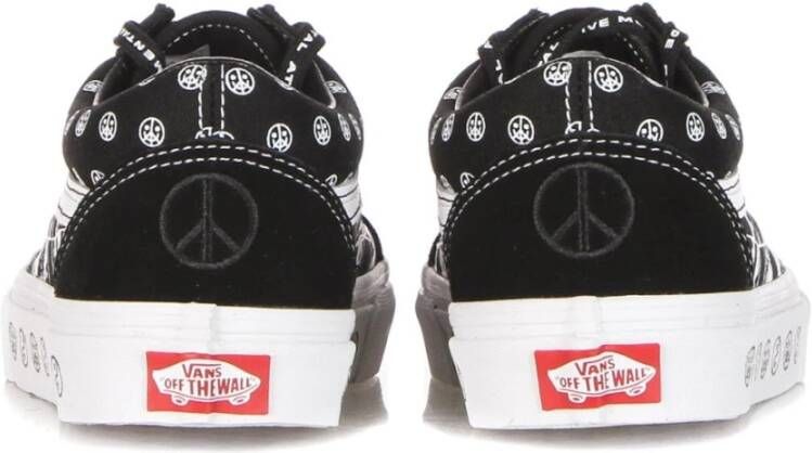 Vans Zwart Wit Lage Sneaker met Logo Black Dames