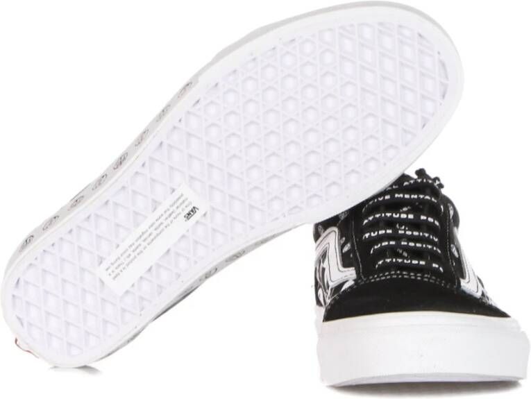 Vans Zwart Wit Lage Sneaker met Logo Black Dames