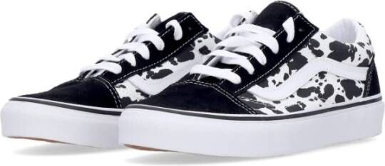 Vans Zwart Wit Lage Top Sneakers Dierenprint Black Heren