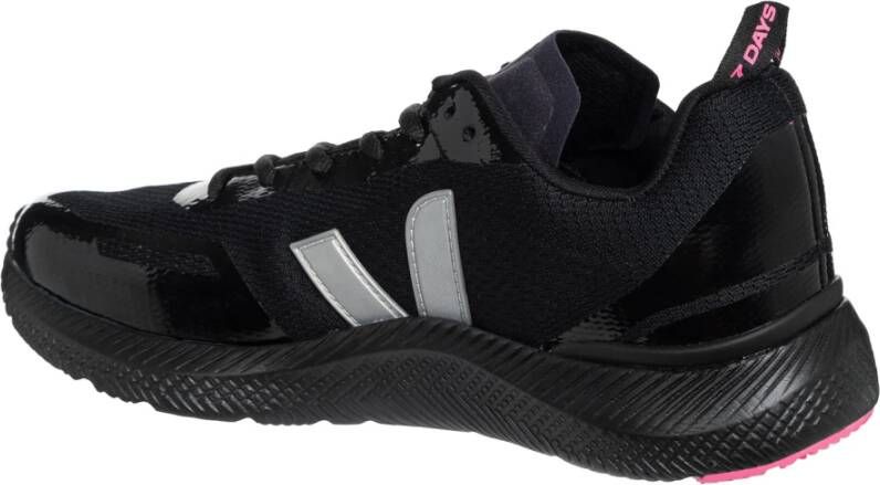 Veja Actieve Vetersneakers Effen Patroon Black Dames