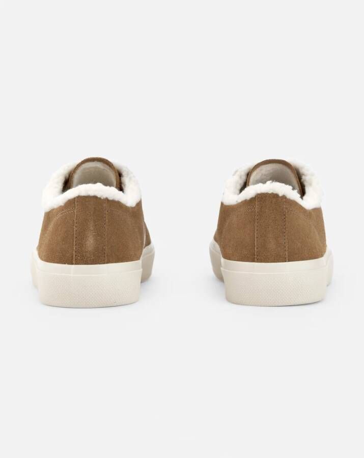 Veja Beige Sneakers met Witte Details Brown Dames