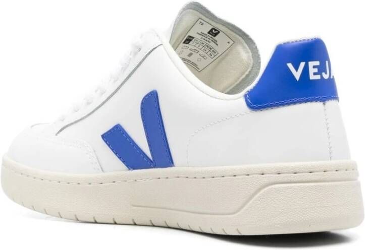 Veja Blauwe Leren Klassieke V-12 Sneakers White Dames