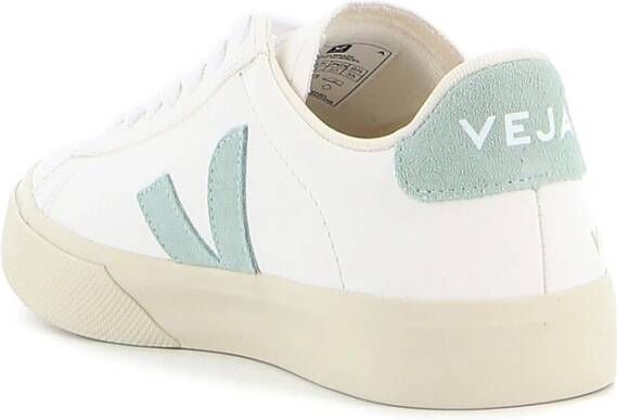 Veja Wit-Groen Leren Lage Sneakers White Heren