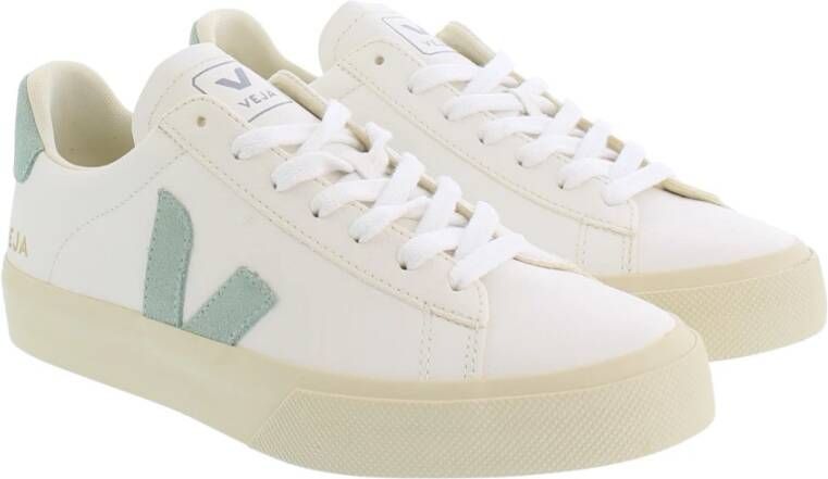 Veja Wit-Groen Leren Lage Sneakers White Heren