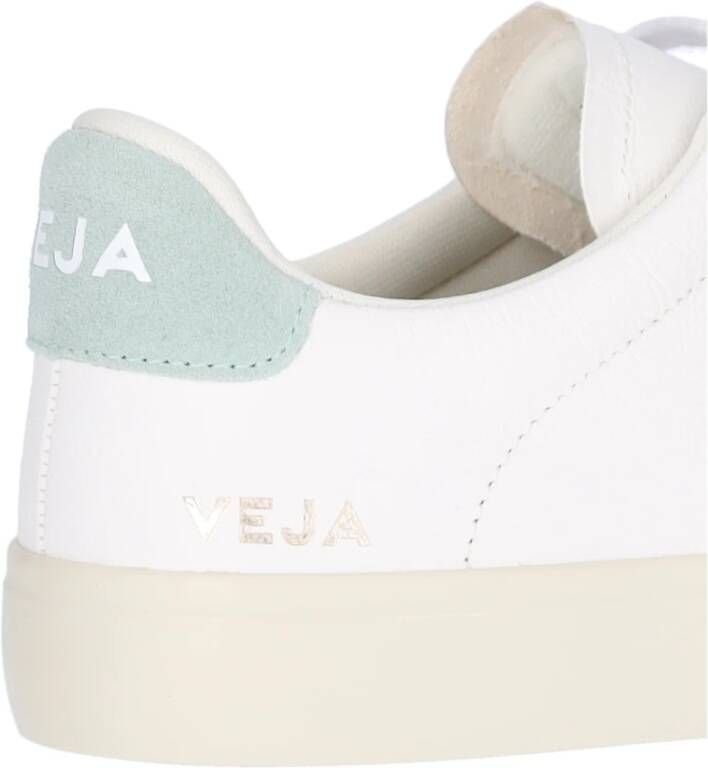 Veja Wit-Groen Leren Lage Sneakers White Heren