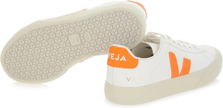 Veja Campo Leren Sneakers in Wit White Heren