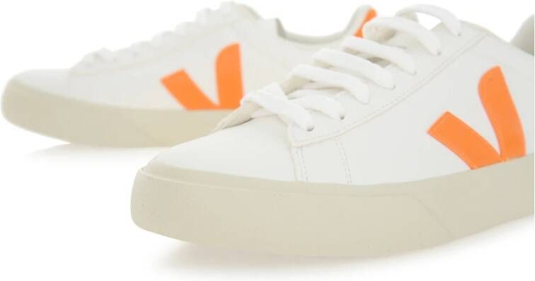 Veja Campo Leren Sneakers in Wit White Heren