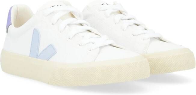 Veja Canvas Sneaker in Wit Blauw en Paars White Dames