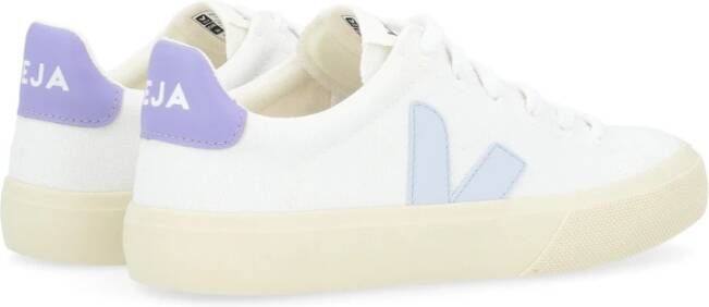 Veja Canvas Sneaker in Wit Blauw en Paars White Dames