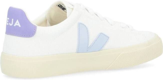 Veja Canvas Sneaker in Wit Blauw en Paars White Dames