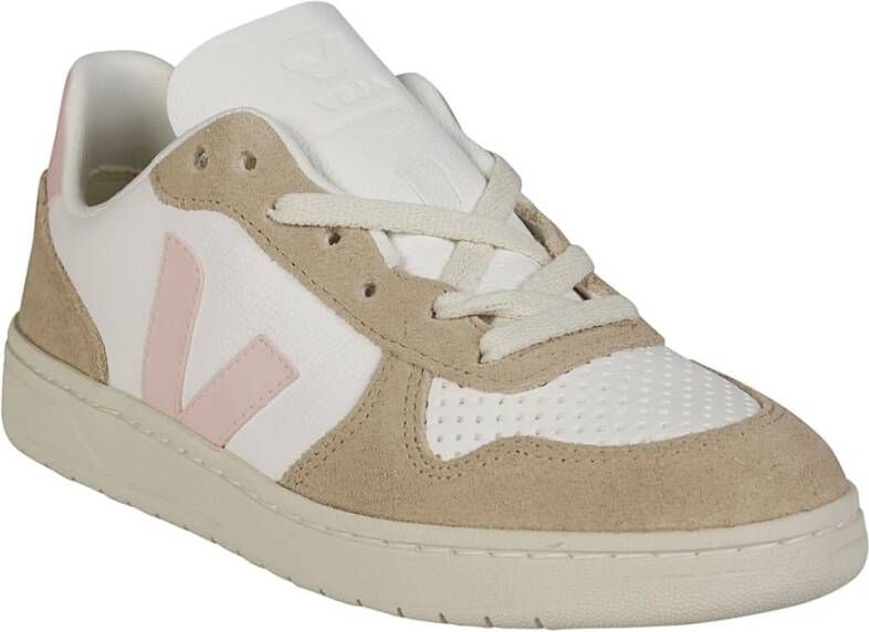 Veja Chromevrij Leren Baffo Rosa Sneakers Multicolor Dames