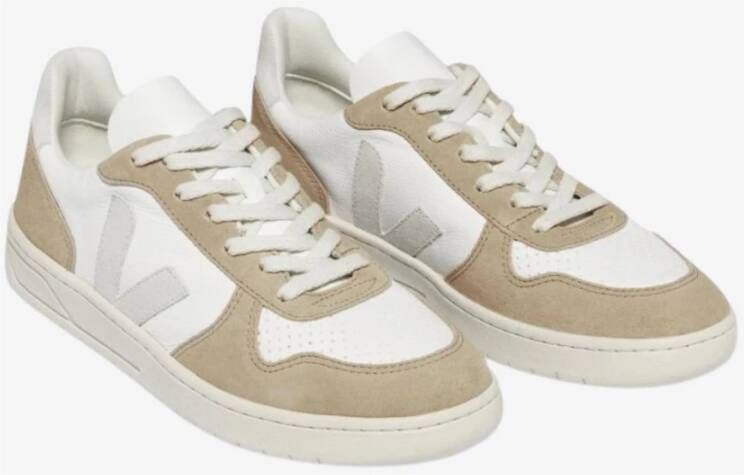 Veja Chroomvrij Leer Suède Beige Vrouwen Multicolor Dames