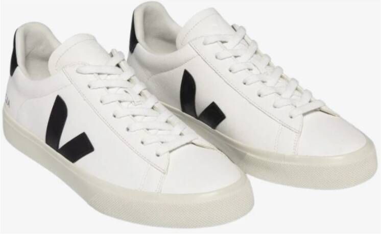 Veja Chroomvrij Leer Zwarte Details Sneakers Black Heren