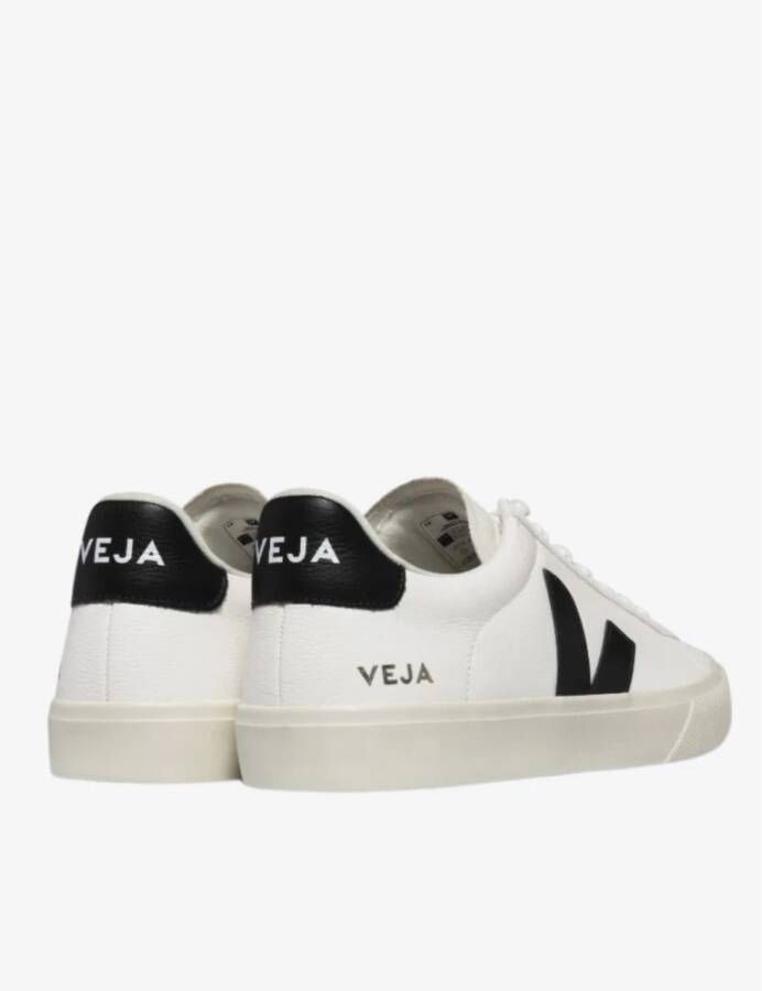 Veja Chroomvrij Leer Zwarte Details Sneakers Black Heren