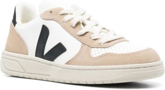 Veja Chroomvrije Leren Sneakers Wit Zwart Multicolor Heren