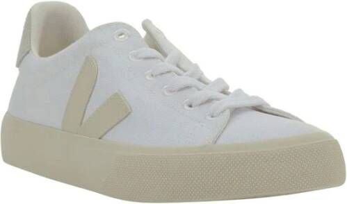 Veja Contrastpanel Veterschoenen met Ingedrukt Logo White Dames