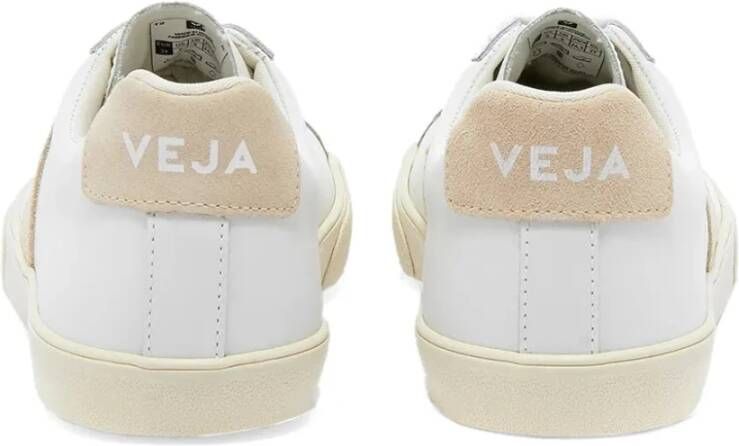 Veja Witte Leren Logo Sneakers White Dames