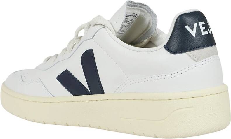 Veja Geperforeerde leren sneakers wit blauw White Heren