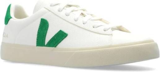 Veja Groene Leren Sneakers met Logo Detail White Heren