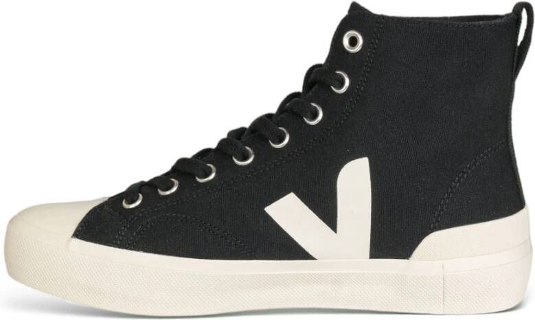 Veja Hoge canvas schoenen in zwart Pierre Black Heren