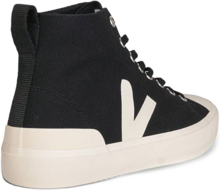 Veja Hoge canvas schoenen in zwart Pierre Black Heren