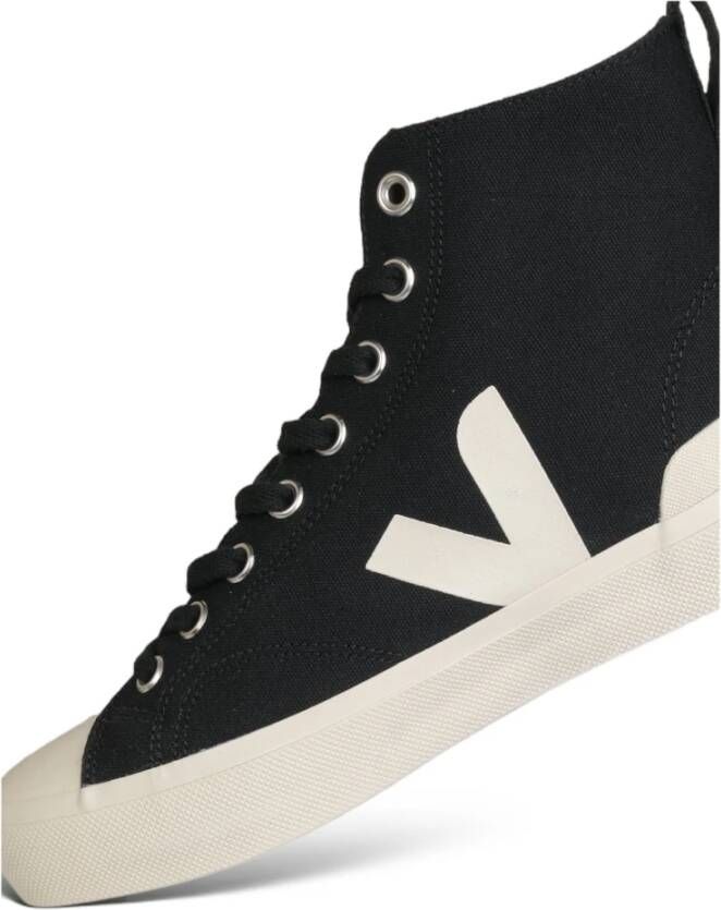 Veja Hoge canvas schoenen in zwart Pierre Black Heren