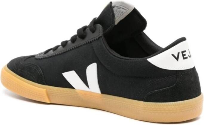 Veja Katoenen Volley Sneakers Zwart Suède Black Dames