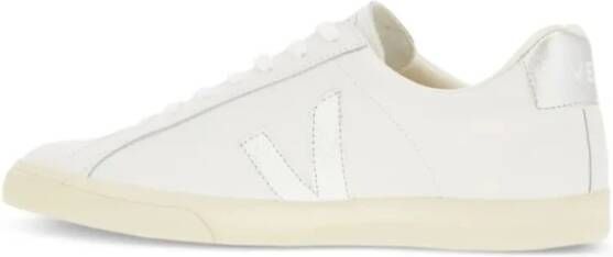 Veja Leren sneakers met logoprint White Heren