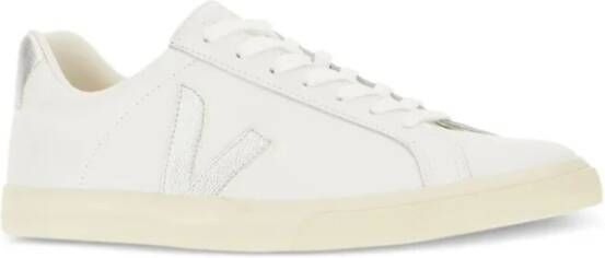 Veja Leren sneakers met logoprint White Heren