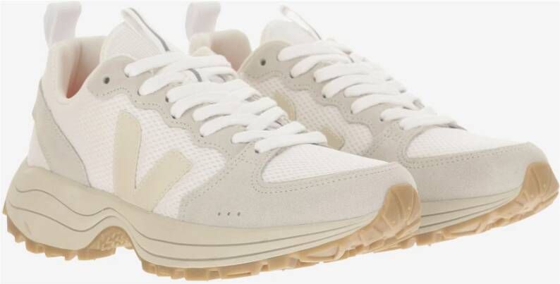 Veja Leren Sneakers met Mesh Applicaties White Dames