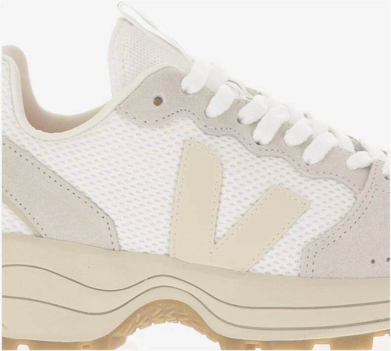 Veja Leren Sneakers met Mesh Applicaties White Dames