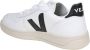 Veja Leren Sneakers Zwart Wit Ronde Neus White Dames - Thumbnail 4