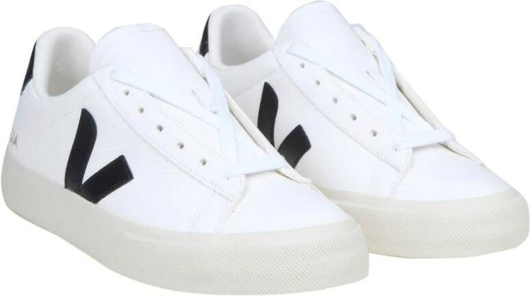 Veja Leren Sneakers Zwart Wit White Dames