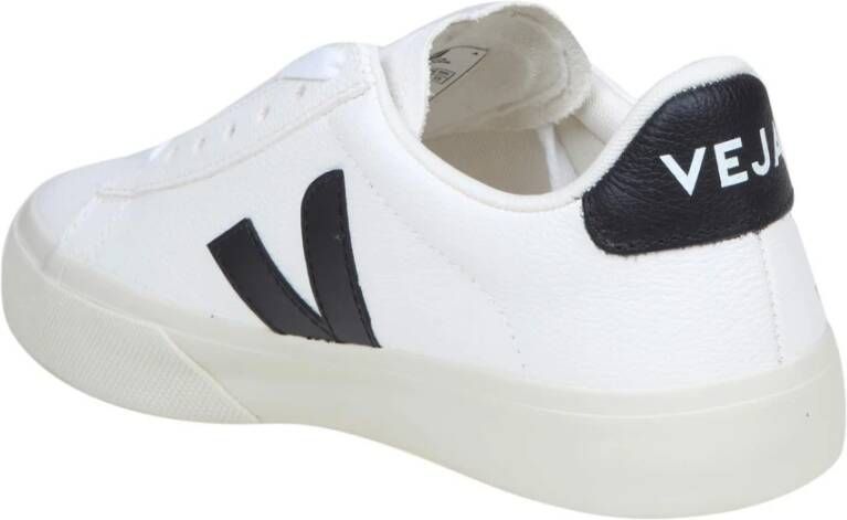 Veja Leren Sneakers Zwart Wit White Dames