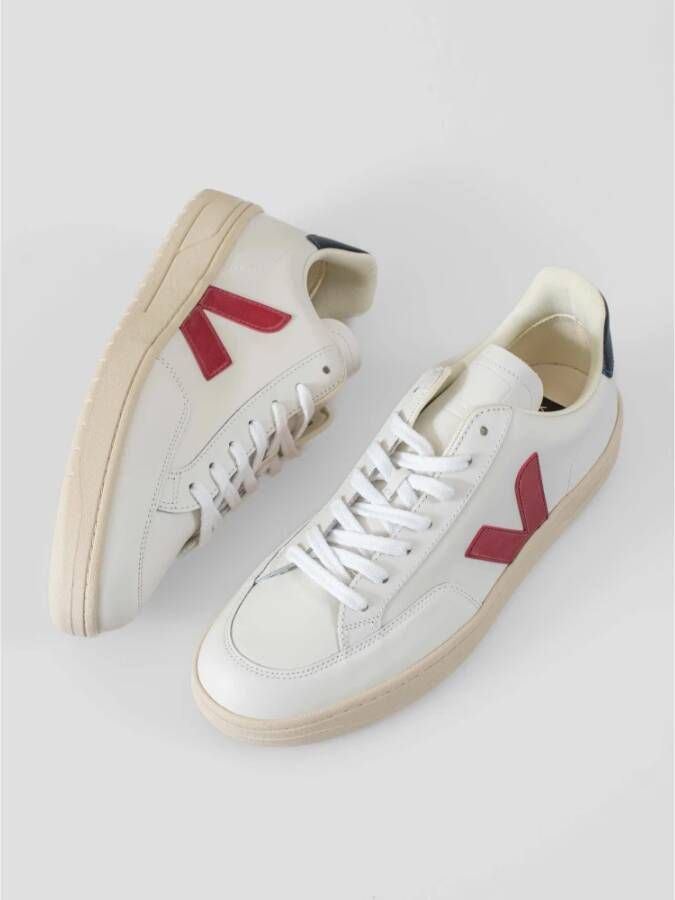 Veja Leren V-12 Sneakers White Heren