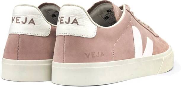 Veja Logo-Patch Lace-Up Sneakers Roze Dames