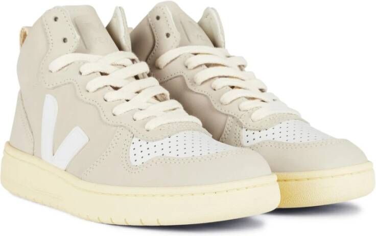 Veja Natuurlijk Wit Nubuck Sneakers Beige Dames